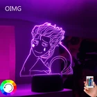 Аниме светодиодный светильник Hisoka Meme для детской спальни, Декор, ночсветильник HXH, подарок Hunter X Hunter, настольная лампа Hisoka Morow, лампы, Прямая поставка