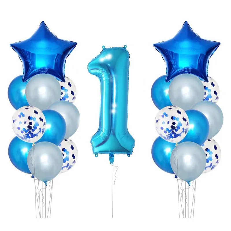 8 сезон первый день рождения гелиевые цифры шар Единорог украшения для вечеринки