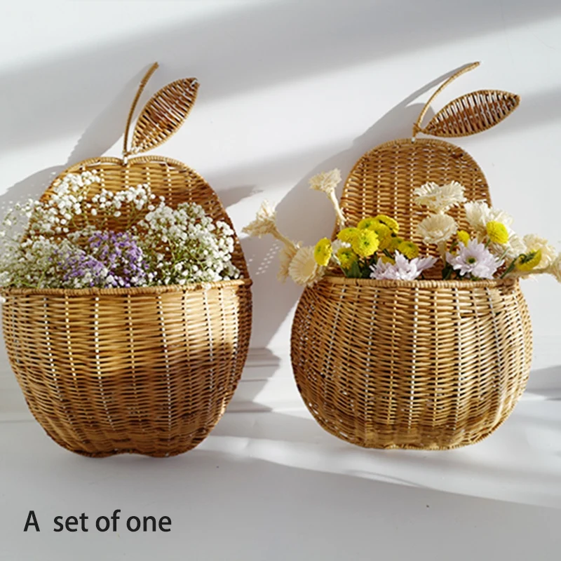 

Wall Hanging Storage Basket Room Wall Decoration Nordic Style Storage Basket Storage Basket Photo Photography Prop Brown
