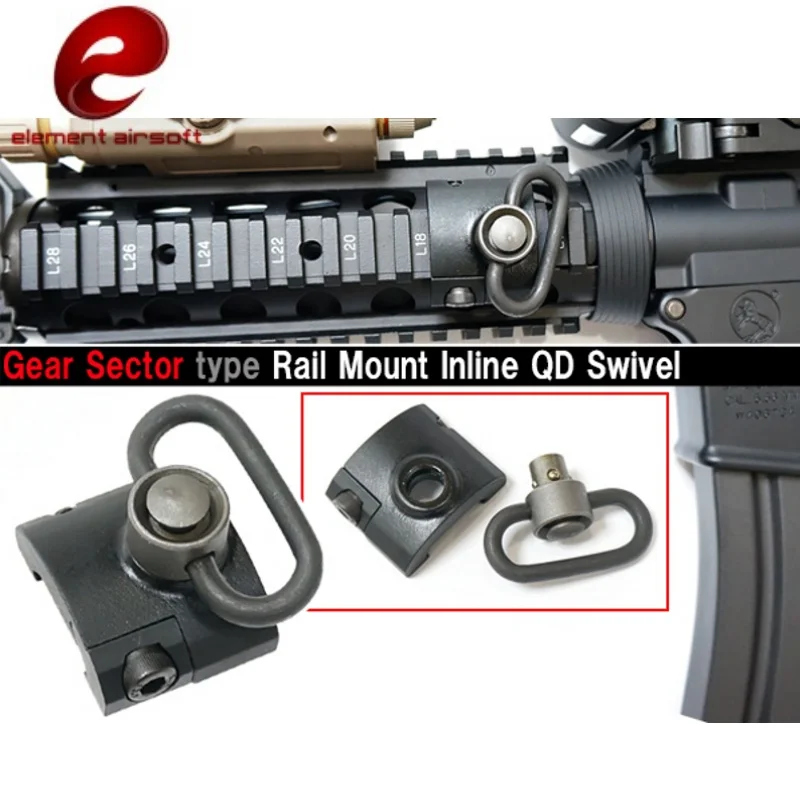 

Element Airsoft Gear Sector Picatinny Rail Mount Inline QD Sling Swivel Hunting Softair Tactical Parts Gun Accessories EX250