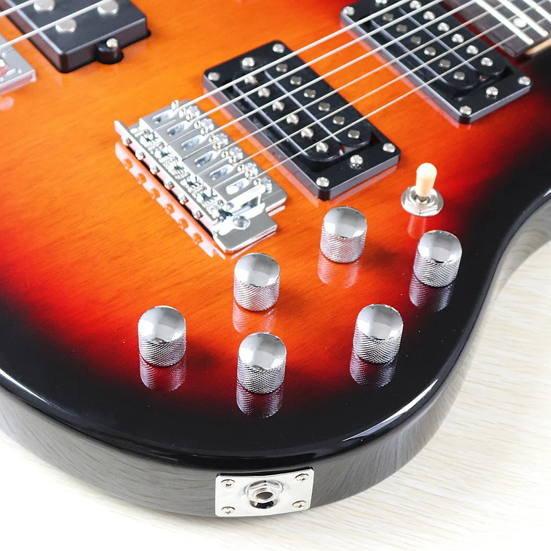 

Electric guitar 6 string 4 string double head bass guitar basswood body 43 inch high gloss guitar new arrival with small flaw