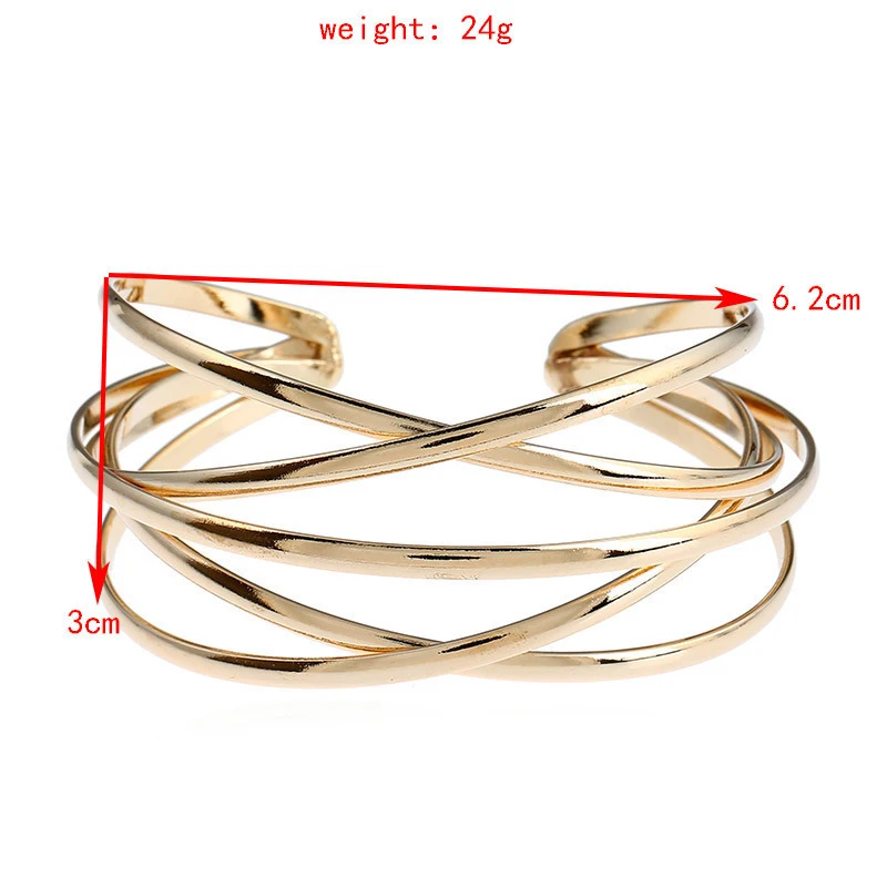 

Multilayer Geometry Hollow Out Cuff Bangle Vintage Punk Bracelets & Bangles For Women Jewelry Wholesale