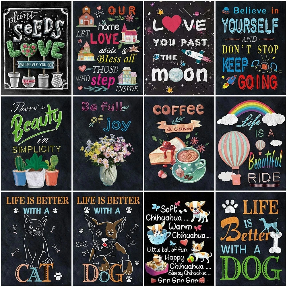 

Kamy Yi Полный алмаз 5d Diy алмазная живопись текст на доске Алмазная вышивка крестиком украшение для дома ручная работа подарок