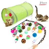 21pcsbag new pet toy cat channel funny cat and mouse supplies value combination cat toys interactive pet cat toys interactive