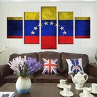 Модульная Картина на холсте, с изображением флага Венесуэлы, для украшения дома, для гостиной, 5 шт.