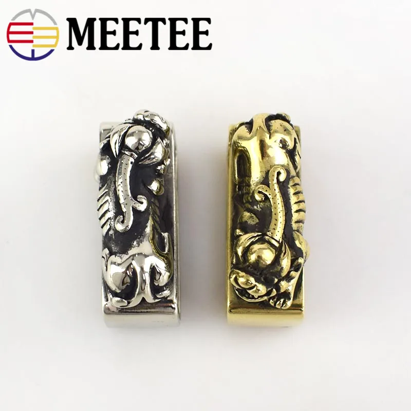 Meetee 1 шт. 38 мм ручное кольцо из чистой меди пряжка для ремня металлическая