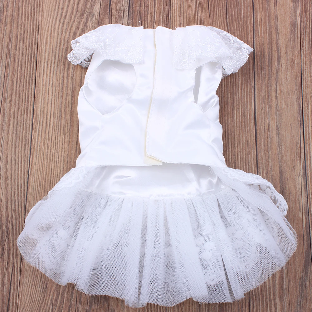 

New Dog Cat Wedding Dress Flowers Bow Design Pet Puppy Princess Dresses Party Apparel 5 sizes