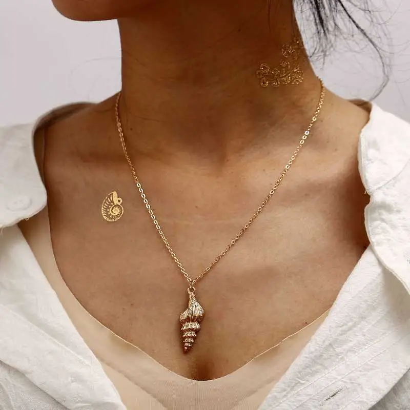 2019 модный пляжный Стильный чехол ожерелье с подвеской для женщин Ювелирное