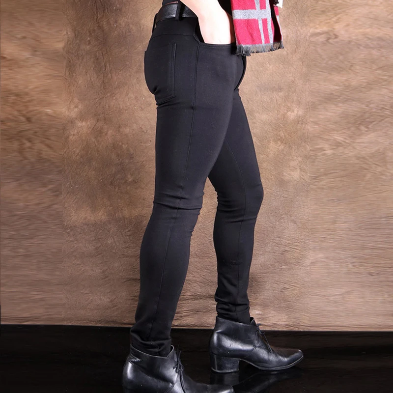 Мужские облегающие брюки MEISE серые повседневные карандаш из эластичной ткани с