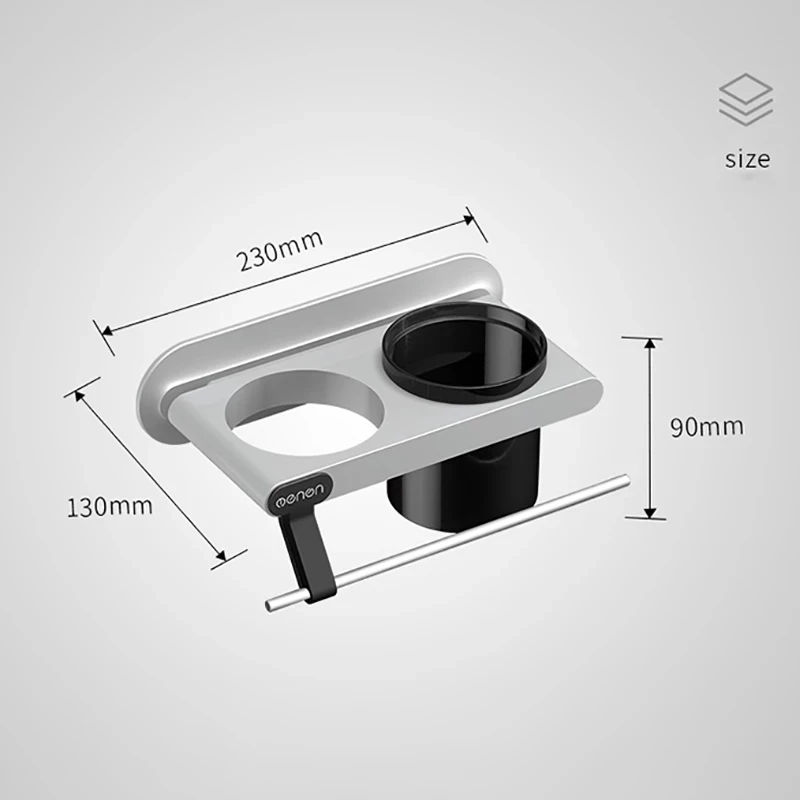 

Hair Dryer Holder Wall Mounted Bathroom Storage Rack Plastic Comb Storage Hair Dryer Organizer Shelf Bathroom Accessories