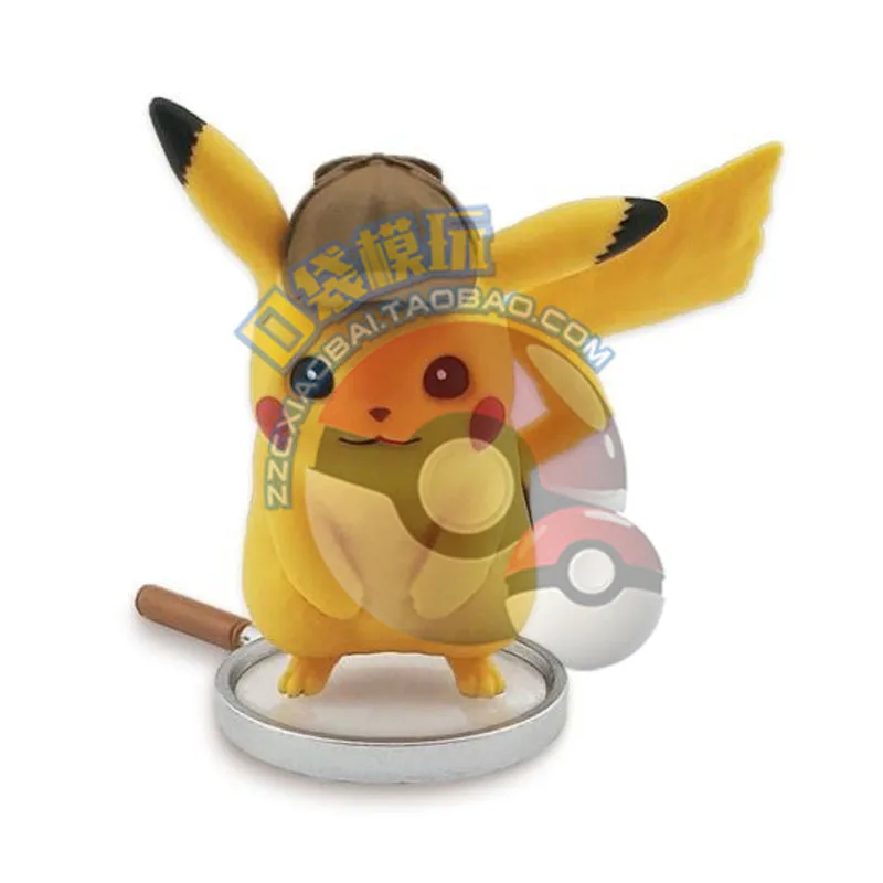 

TAKARA TOMY Pokemon TCG Detective Pikachu Action Figure Mode Toy Collection Anime Pocket Monsters Doll Elf Ornament Gift