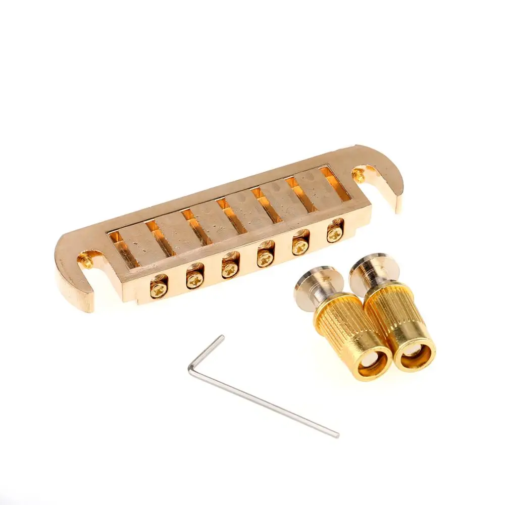 musiclily pro 525mm zopf stil tune o matic umlaufende einstellbare brücke für les paul stil elektrische gitarre gold free global shipping