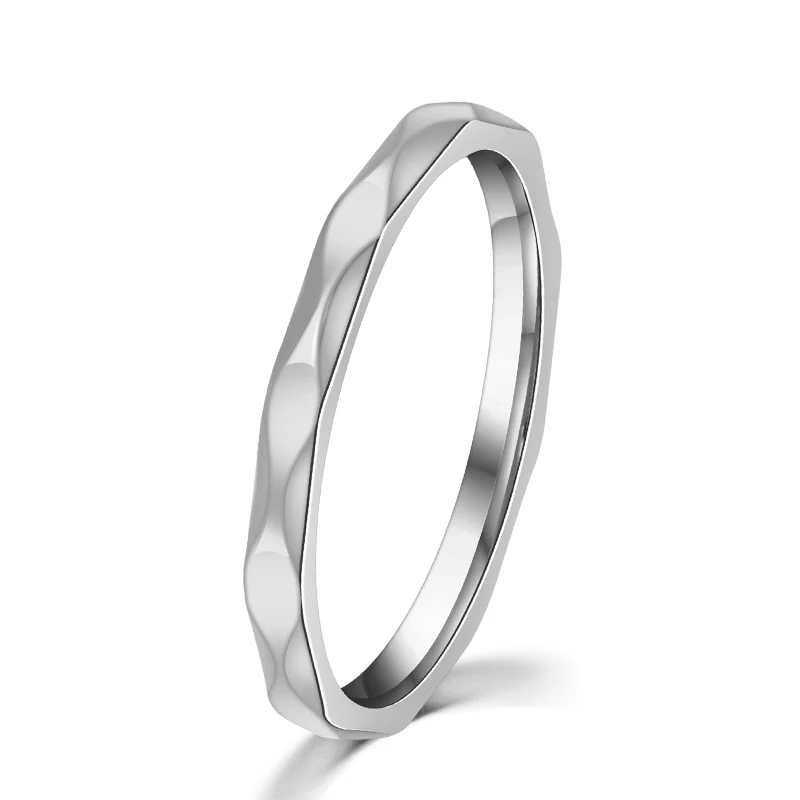 JHSL 2 мм маленькие тонкие женские обручальные кольца из нержавеющей стали