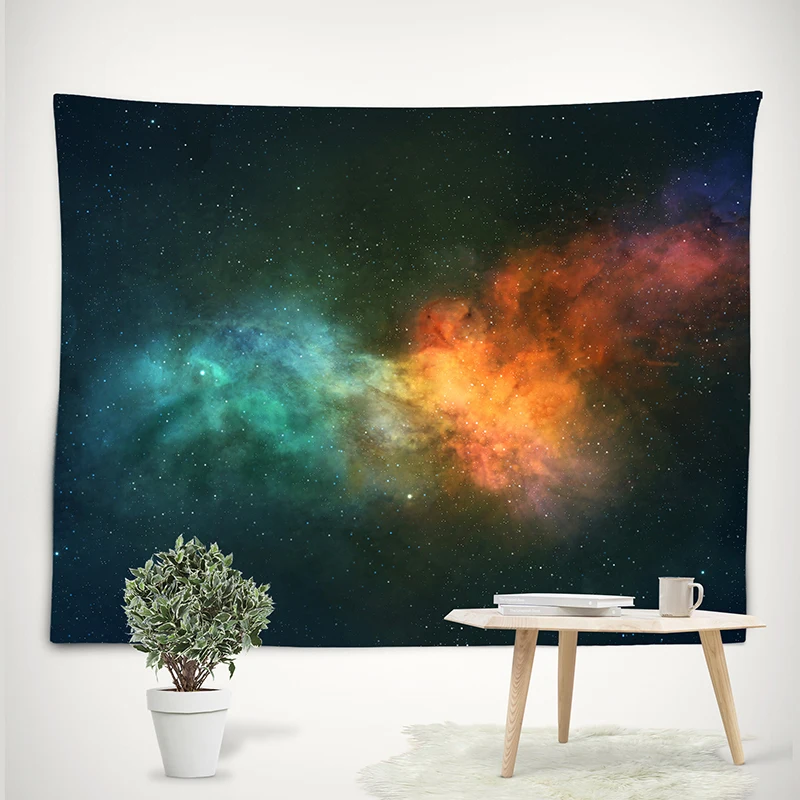 130*148 см Фэнтезийный космический гобелен со звездами украшение для дома тканевый