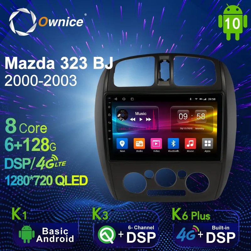 

Автомагнитола Ownice 2 Din для Mazda 323 BJ 2000-2003, Android 10,0, мультимедиа, 4G LTE, 6 ГБ ОЗУ, 128 Гб ПЗУ, без DVD