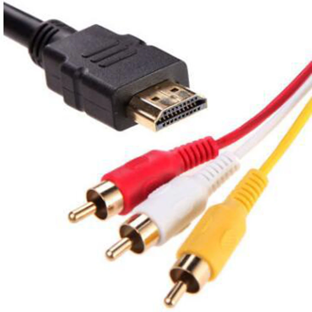 Медный кабель HD к RCA штекер 3RCA AV композитный М/М соединитель адаптер шнур