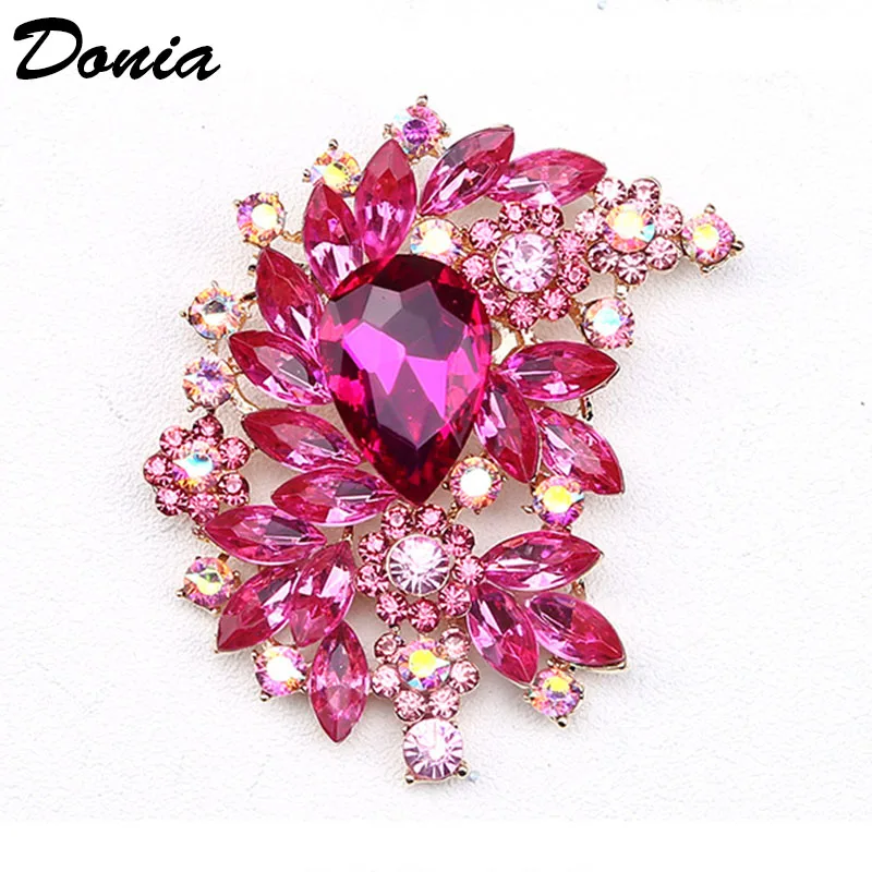 Ювелирные изделия Donia модная популярная брошь цветная большая стеклянная в форме
