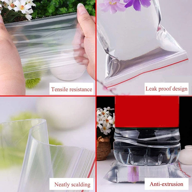 Пакеты с уплотнением для захвата 1000 прозрачные пластиковые пакеты уплотненные