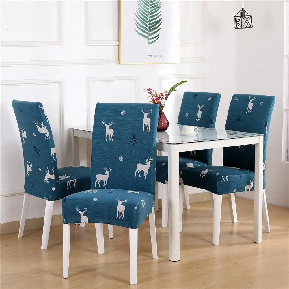 Рождественский эластичный чехол на стул пыленепроницаемый Мягкий защитный