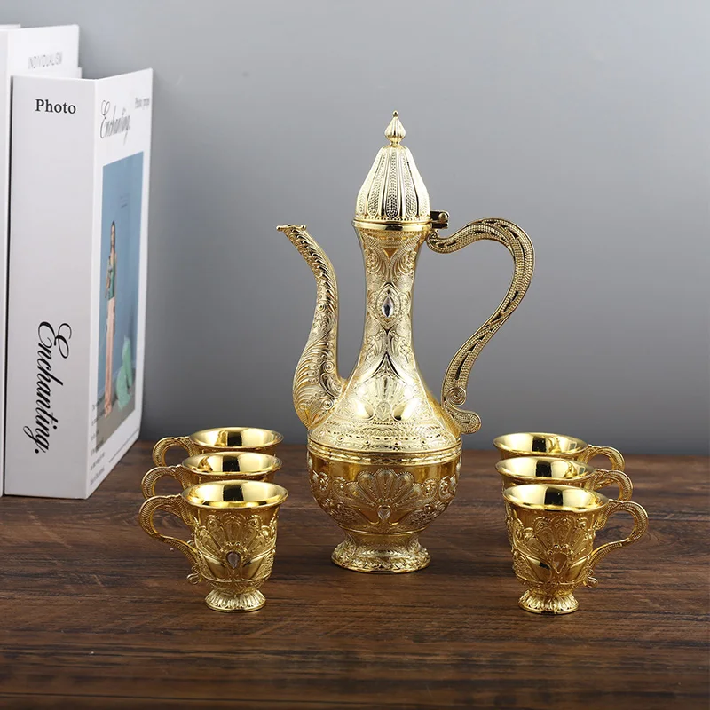 Европейский роскошный Набор Винных чашек золотого цвета чайные чашки винтажный