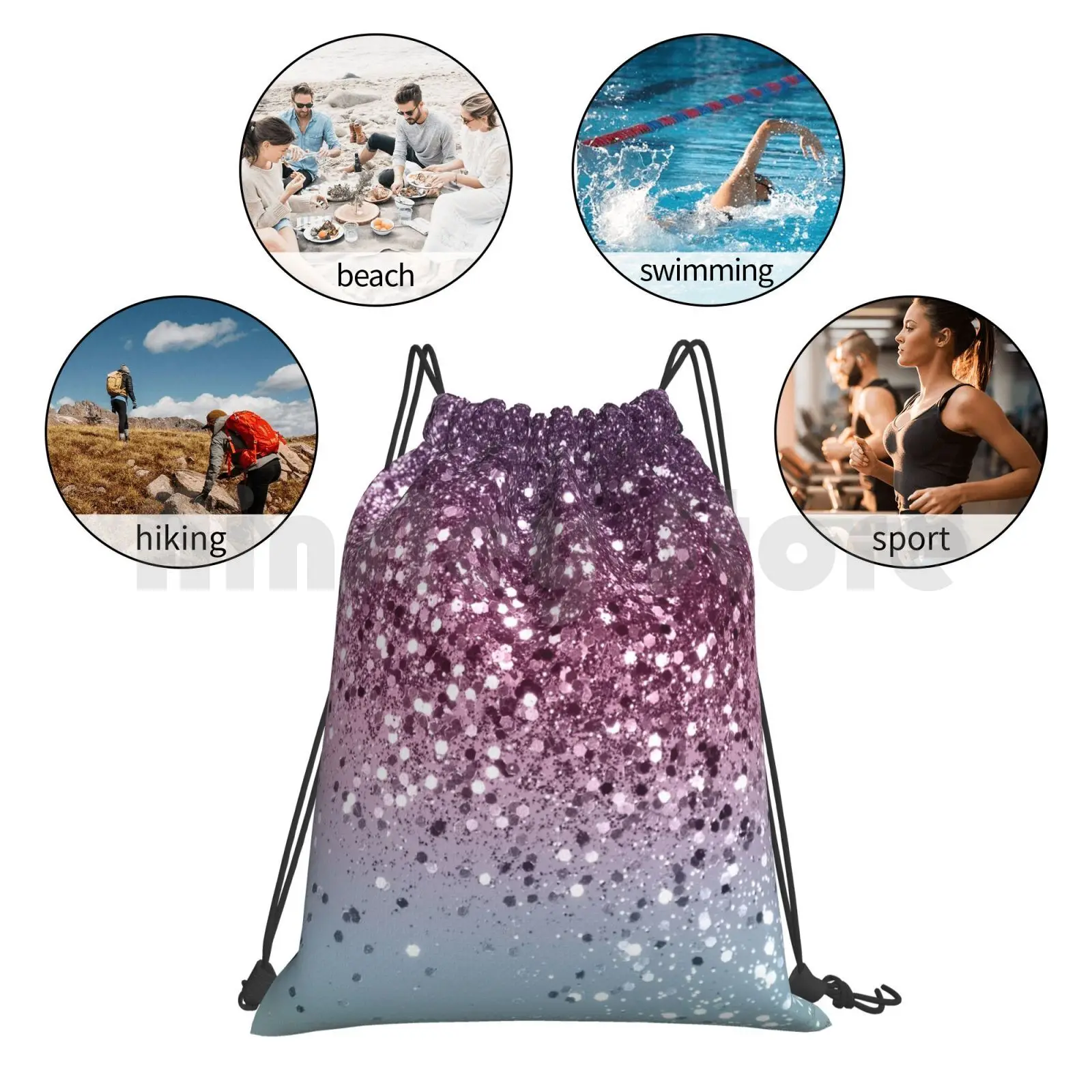 

Unicorn Girls Glitter #6 #Shiny #Pastel #Decor #Art Backpack Drawstring Bag Riding Climbing Gym Bag Color Digital