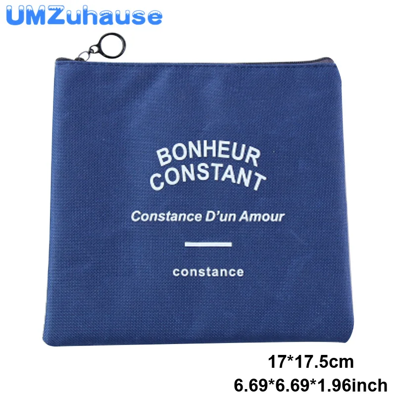 Large blue English Кошелек для карандашей, сумка для хранения документов, косметичка, Полосатый чехол, органайзер, домашняя ручка школы офиса, Настольный Органайзер - Цвет: Large blue English