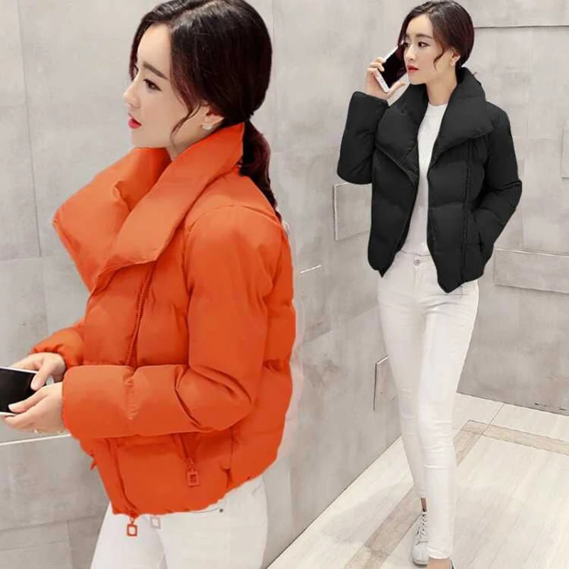 

2020 New Winter Women's Down Cotton Padded Jacket Women Wadded Jackets Warm white Coat Parka Bread Style Loose Outwear Coats