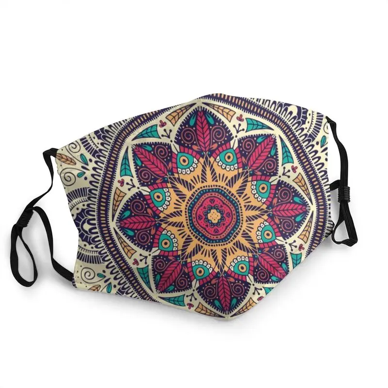 

Breathable Bohemian Mandala Mask Buddhism Flower Mask Men Women Anti Haze Dustproof Protection Respirator Muffle
