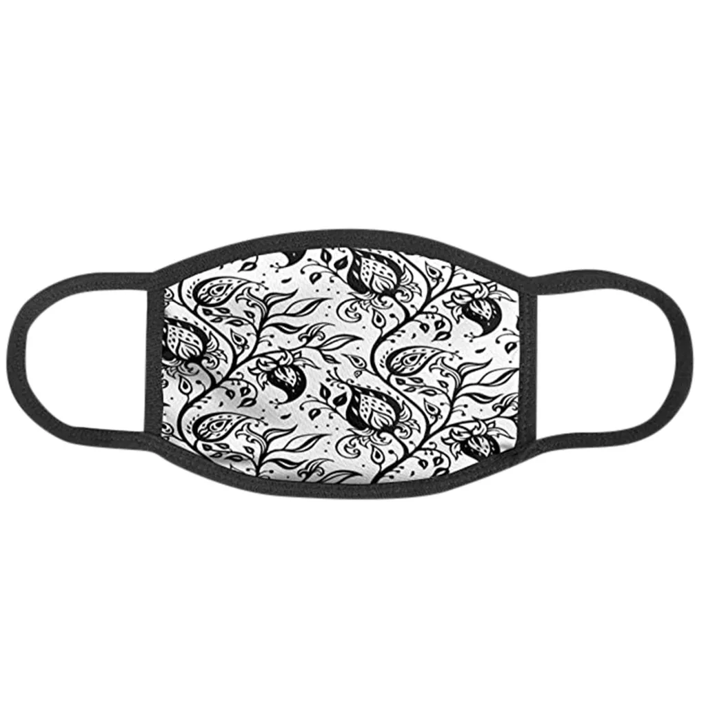 Тканевая маска для лица женщин многоразовые моющиеся маски маскарилья с принтом