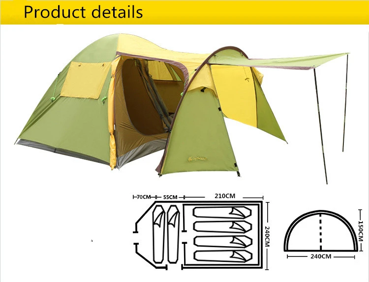 4 6 человек Открытый Кемпинг Водонепроницаемый Тент солнцезащитный тент один