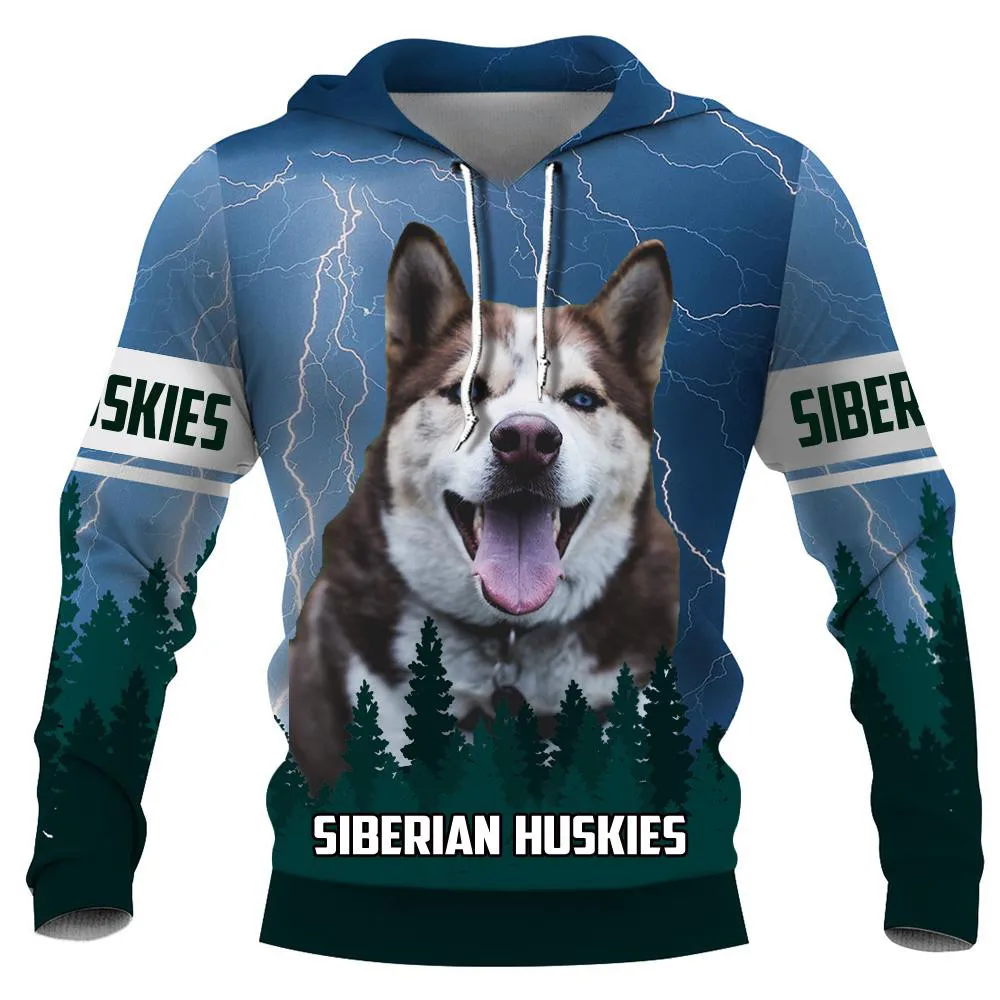 

CLOOCL Huskies Dog Print Men Hoodies Pets Letter Men Clothing Casual Hoodie Streetwear Unisex Long Sleeve Pocket Sweatshirts