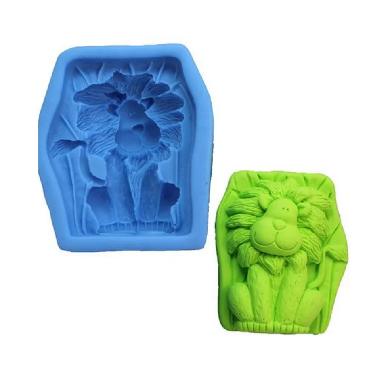 Лев квадратное Силиконовое Мыло Форма Ремесло Искусство DIY Шоколадное ручной