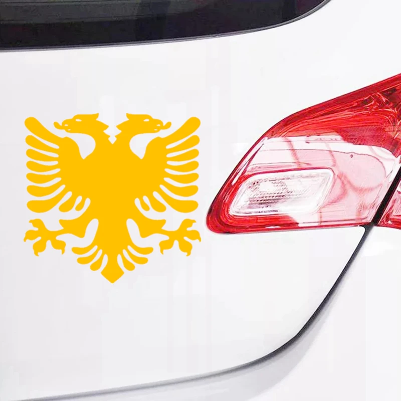 

Sizes Albanian Flag Eagle Car Sticker Reflective Decal Waterproof Stickers on Car Rear Bumper Window Vinyl Die Cut