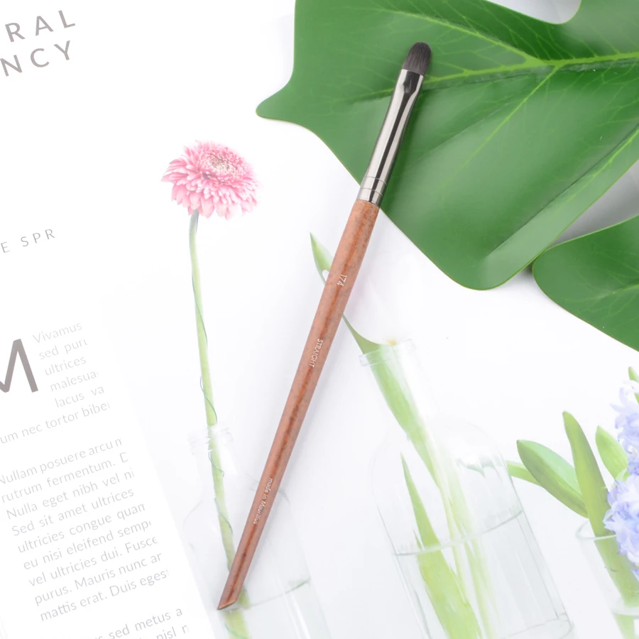 1 piece #174 Small concealer Makeup brush detail eye shadow long handle Natural wood Professional Make up brushes | Красота и