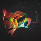 Подарок для девушки, 25 мм кубический научный куб, оптическая призма, фотография с шестигранной призмой, украшение для дома, стекло-Призма
