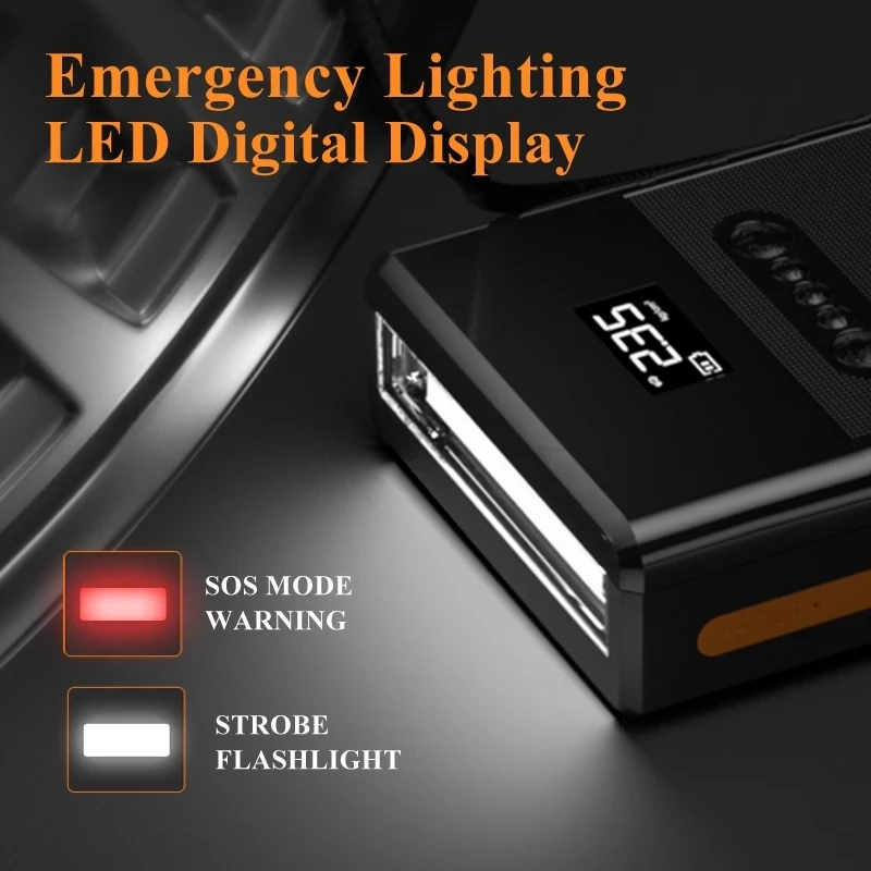 4 in 1 car jump starter pump air compressor 24000mah 2000a power bank car battery booster charger tire inflator starting device free global shipping