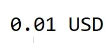 

0,01 долларов США