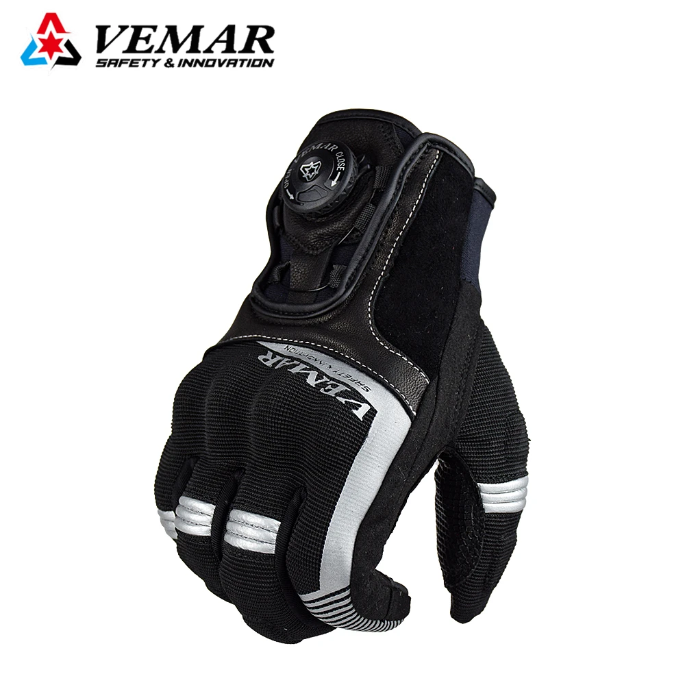 

Motorcycle Riding Breathable Gloves Adjustment Button Touch Screen Motocross Summer