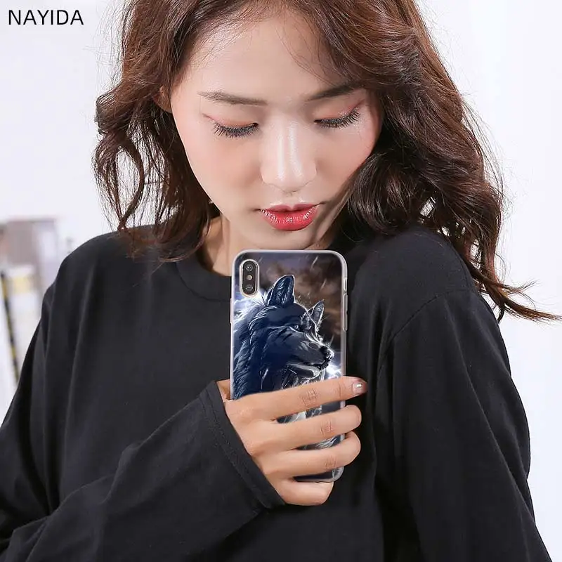 Мягкие силиконовые чехлы Fierce Snow Wolf для Huawei P40 P30 P20 P10 Lite Pro E P Smart Z 2020 2019 | Мобильные