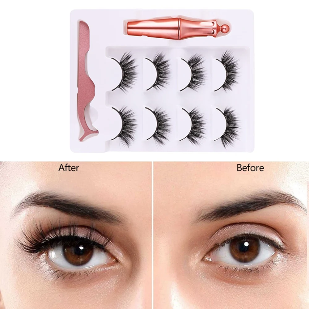 5 магнитных 4 пары без клея магнит Набор накладных ресниц разных стиля Магнитная