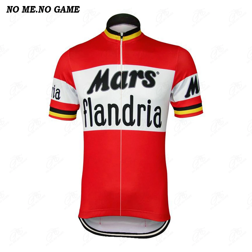 Мужская Винтажная футболка для велоспорта красная воздухопроницаемая езды на