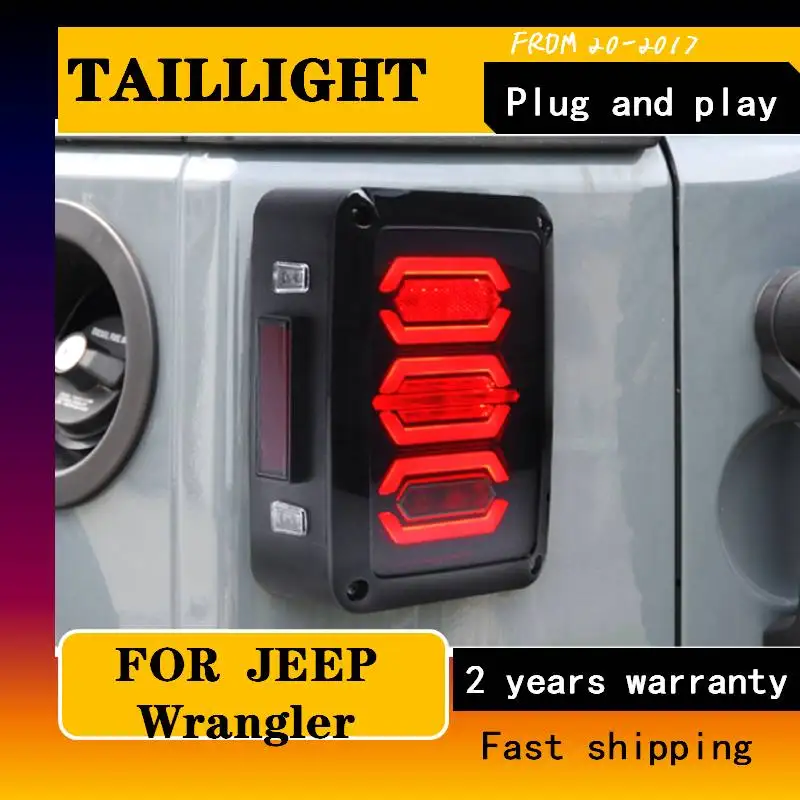 

Car Styling 2007-2017 For Wrangler Taillights LED Tail Lights Rear Lamp LED DRL+Brake+Park+Signal Stop Lamp Auto Accessories