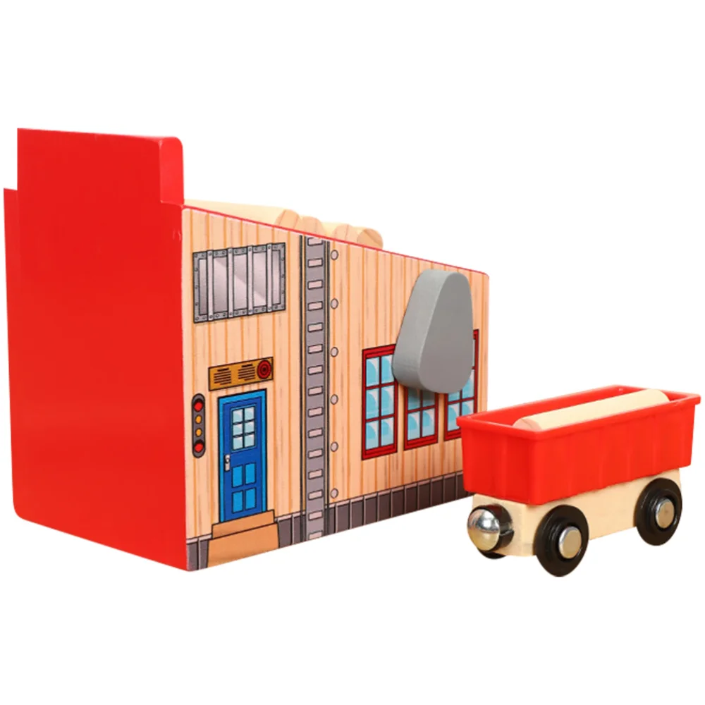 

1 Set Wooden Train Lumber Mill Wood Blocks Educational Plaything Kid
