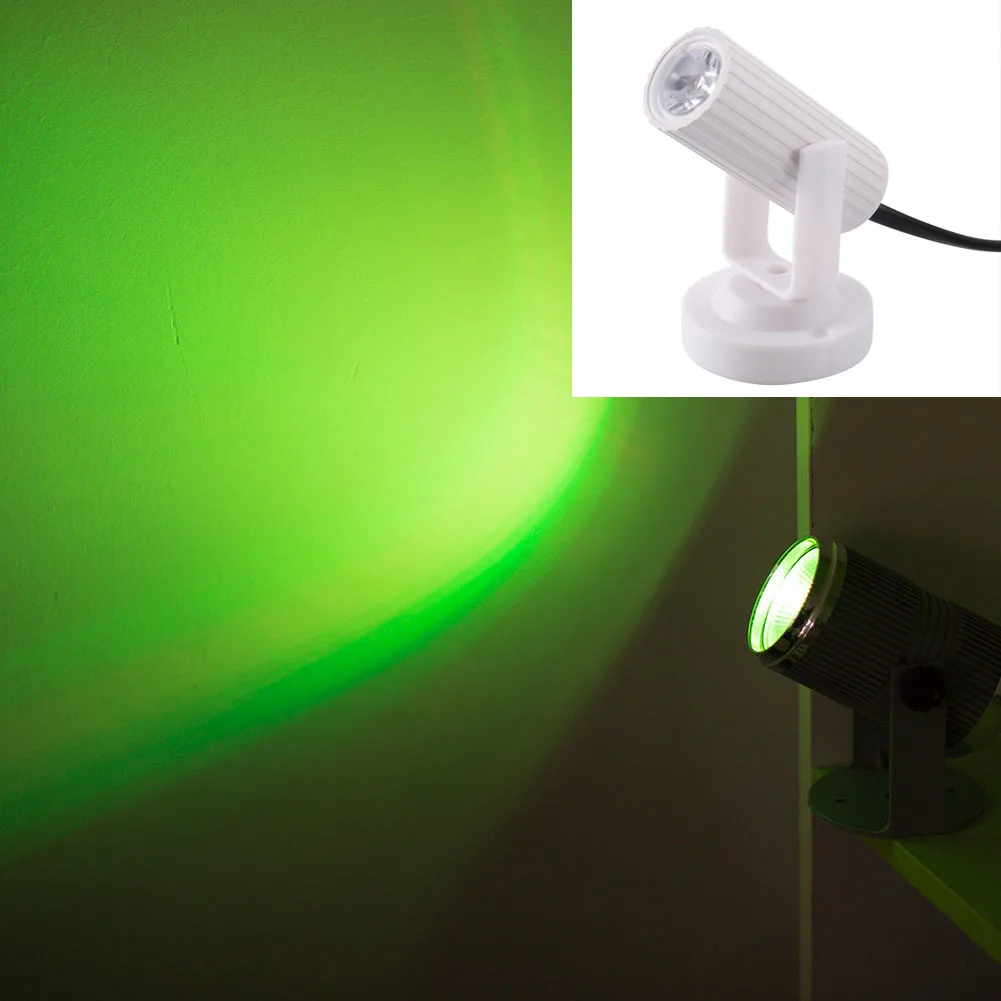 green light white Новейший RGB синий/красный/белый Светодиодный точечный светильник сценический светильник мини 3 Вт для DJ диско-бара KTV вечерние сценический светильник с движущейся головкой - Цвет: green light white