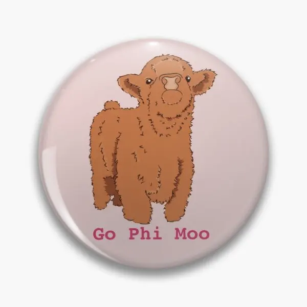 

Go Phi Moo Soft Enamel Pin Lapel Pin Funny Metal Hat Lover Women Collar Badge Cartoon Brooch Cute Decor Gift Fashion Clothes