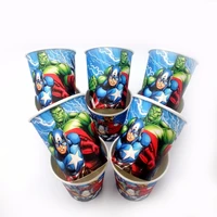 10pcs the avengers party supplie birthday party decoration superhero hulk ironman disposable paper cup for baby shower favor