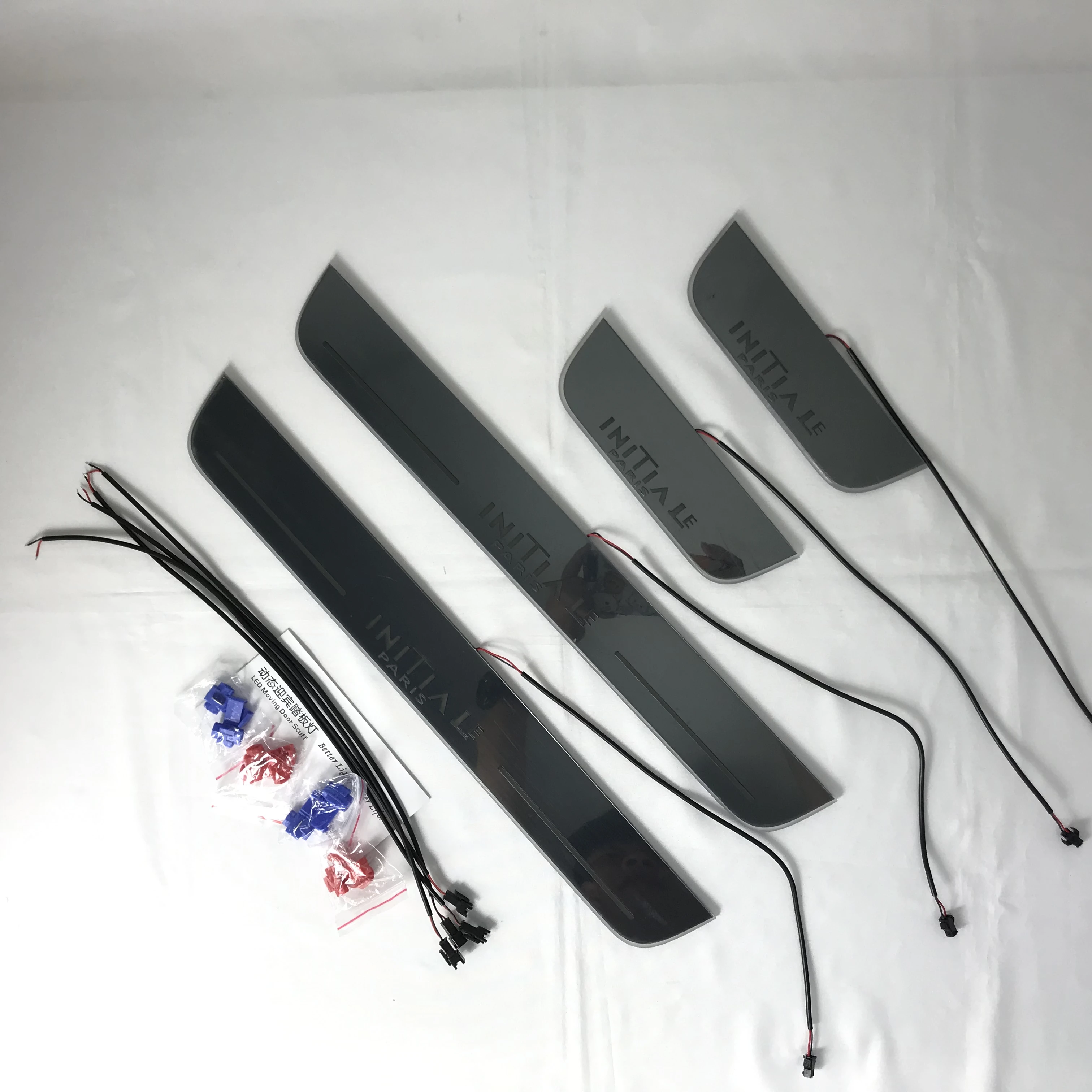 

RQXR led moving door scuff for renault clio Talisman dynamic door sill plate flat lining overlay flowing/still light, 4pcs