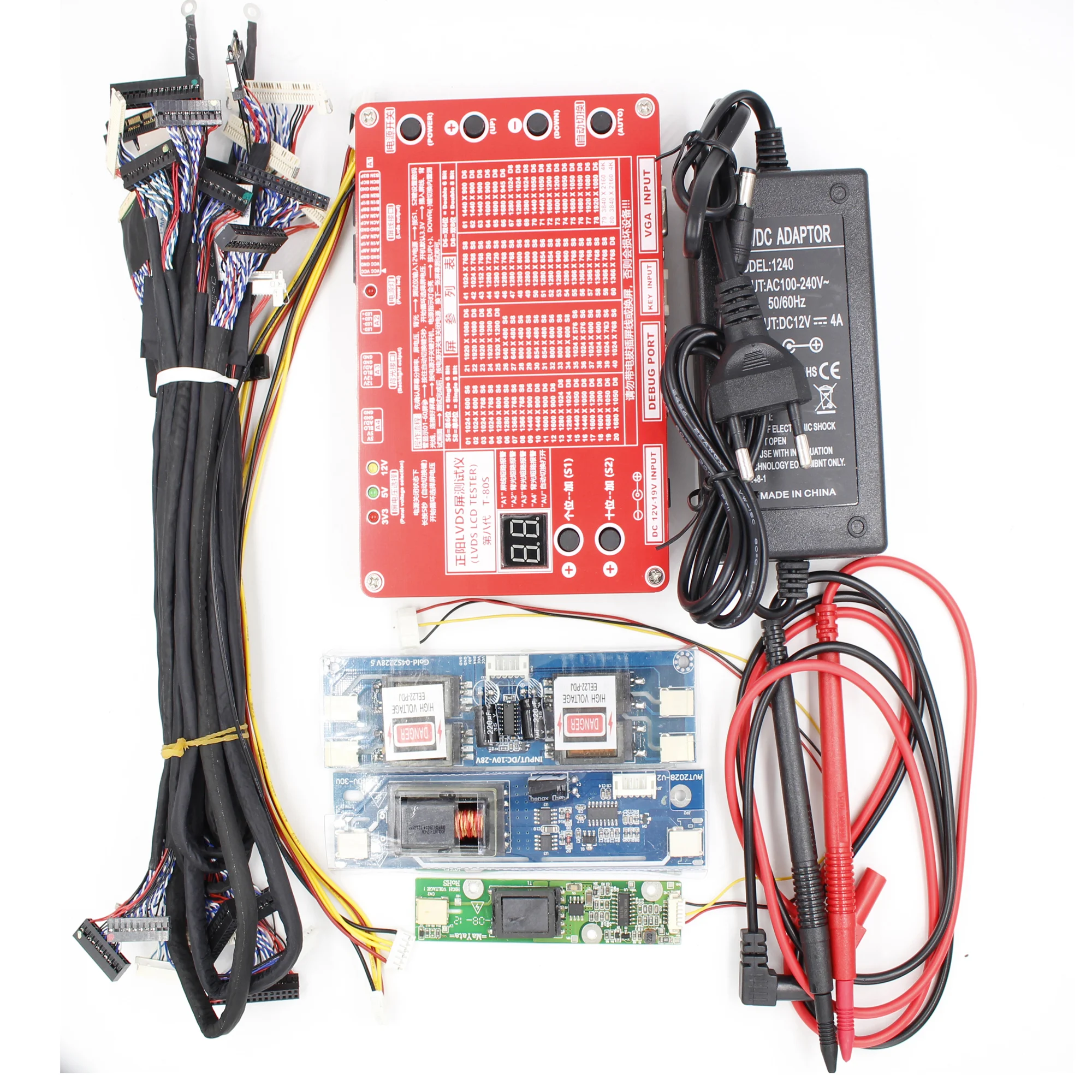 Goedkoop T-80S Panel Test Tool Led Lcd-scherm Tester Voor Tv/Computer/Laptop Reparatie Inverter Ingebouwde 80 Soorten Programma Ondersteuning 7-84 Inch W