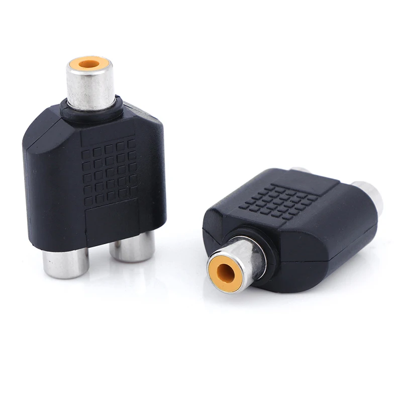 Новый 2 шт. аудио разъем адаптер штекер стерео RCA AV сплиттер мужчин и женщин кабель