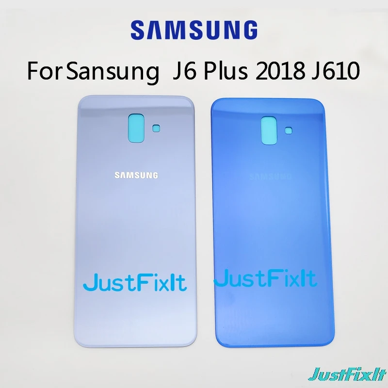 

Для SAMSUNG Galaxy J6 Plus J610 + 2018 J610F SM-J610FN J610FN/DS Задняя крышка батареи Дверь Задняя стеклянная крышка чехол Замена